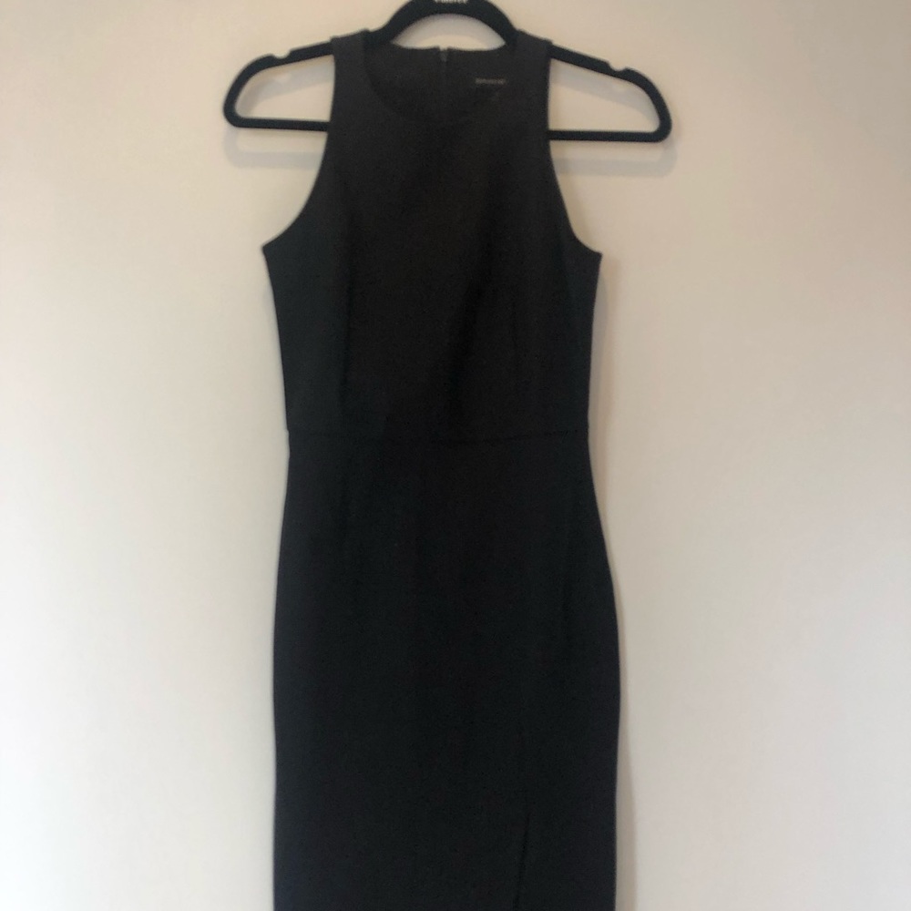 Black banana republic 0 black shift midi dress